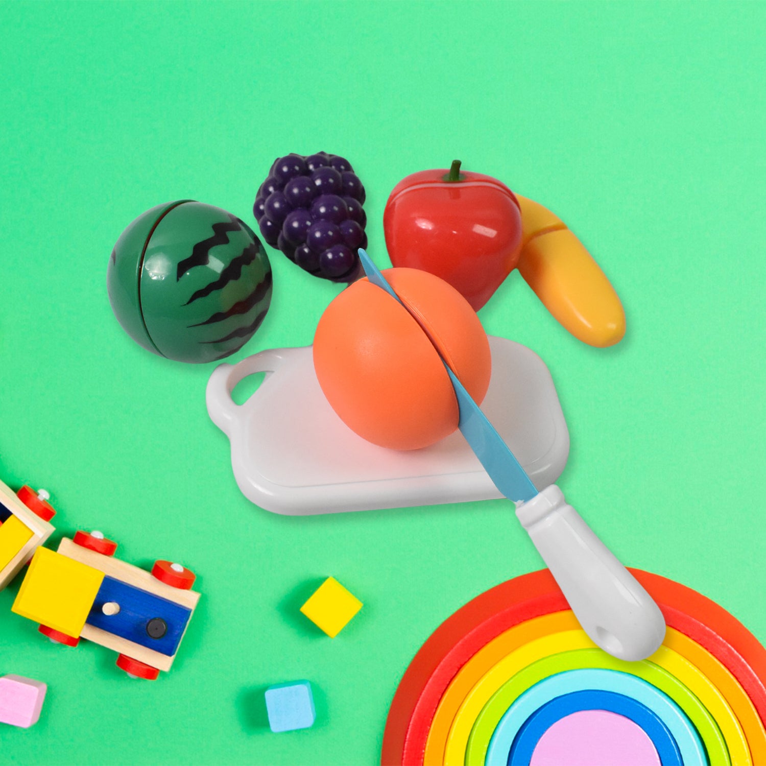 Realistic Sliceable Fruits Cutting Play Toy Set (7 Pcs Set) Realistic Sliceable Fruits Cutting Play Toy Set (7 Pcs Set)